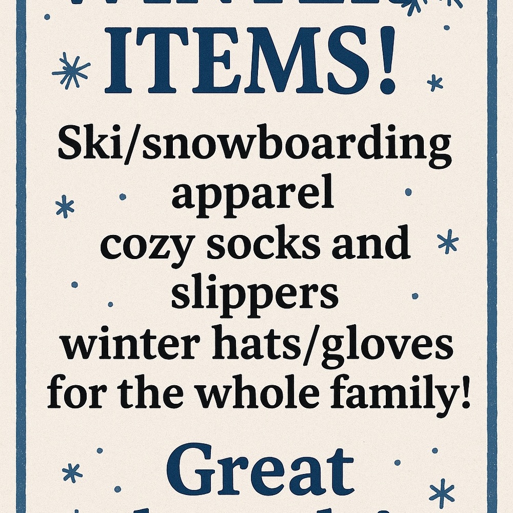 Winter Apparel for everyone! Burton Nike Obermeyer cozy cabin CALIA Roxy!!!